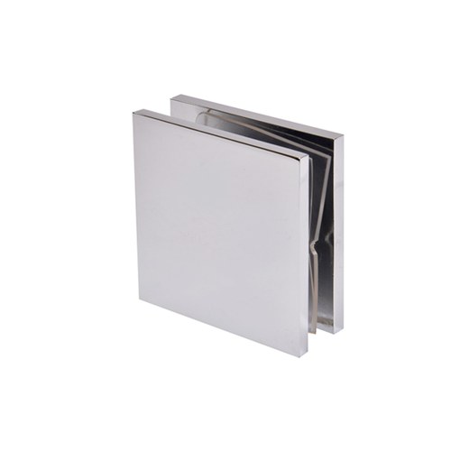 CRL SCU48CH Chrome Square Hole-in-Glass Fixed Panel U-Clamp