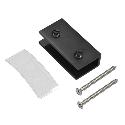 CRL NDC12MBL Matte Black No-Drill Clamp for 1/2