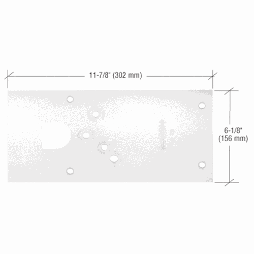 CRL 284720LHPC Rixson Polished Chrome 28 Series Left Hand Floor-Mounted Closer Cover Plate
