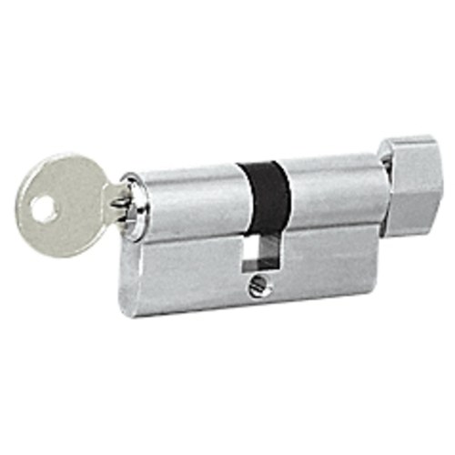 CRL EC3BS Brushed Stainless Keyed Cylinder Lock with Thumbturn