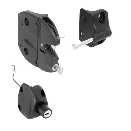 CRL LLA2RBL Black Lokk-Latch Series 2 for Round Post