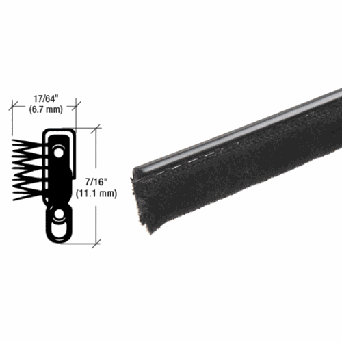 CRL M12396 U.S. Aluminum Black Edged Flexible Weatherstrip for 1953-1964 Chrysler