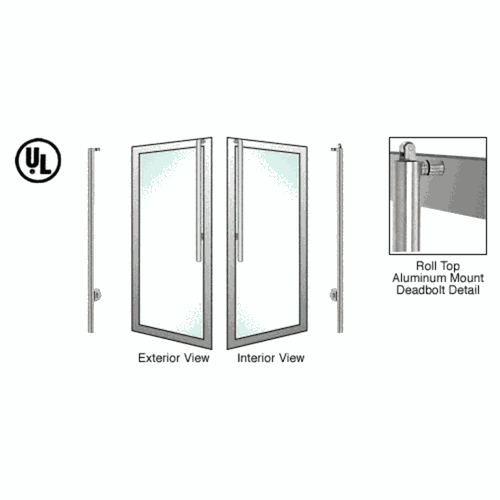 CRL DBR170JS4AKBS Blumcraft Brushed Stainless Left Hand Reverse Roll Top Deadbolt Handle