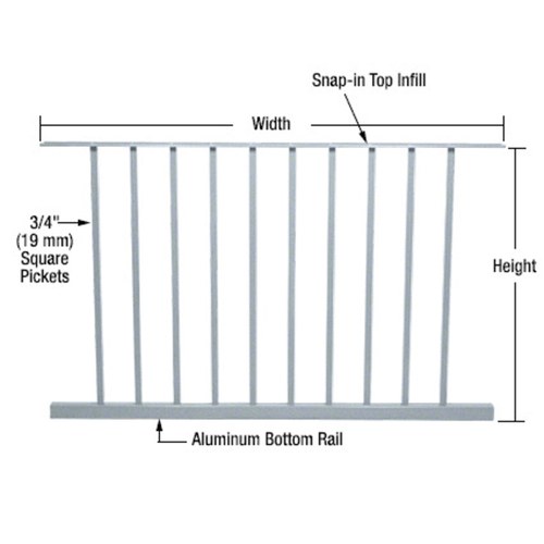 CRL P4842M Mill Series 200-400 Picket Panel 48