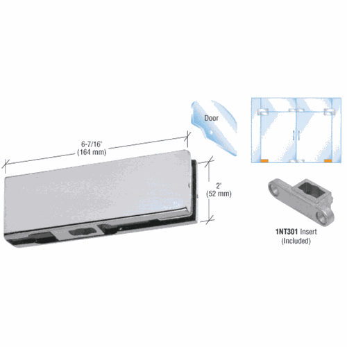 CRL PH11CBS Brushed Stainless Bottom Door Patch with 1NT301 Insert