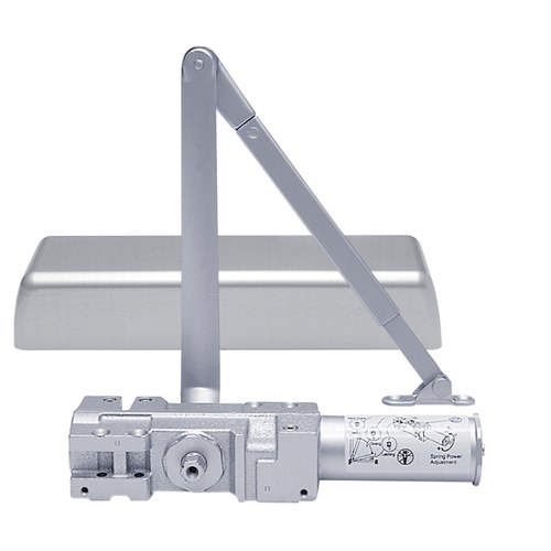 CRL PR92DAA Aluminum Adjustable Spring Door Closer, Size 1-6, Surface Mount, Delayed Action