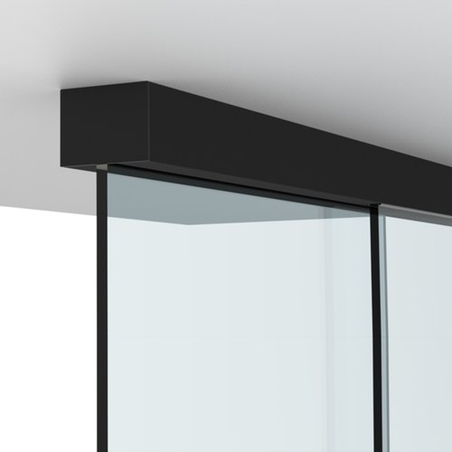 CRL 6951MBL 695 Series Matte Black Sliding Door Kit with Softbrake System