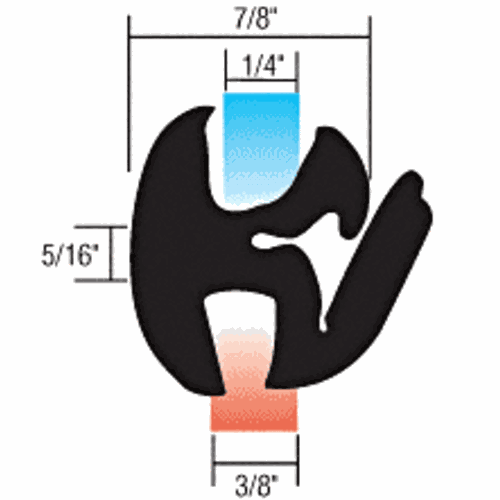 CRL 10276 Self-Sealing Weatherstrip 3/8