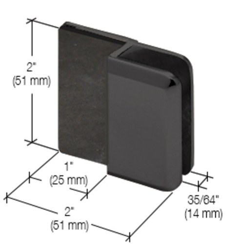 CRL DS12BEV1MBL Matte Black Beveled Door Stop for 1/2