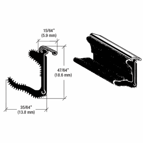 CRL YMR13X96 Stainless Steel Beaded Belt Molding for 1966-1967 GM - 96