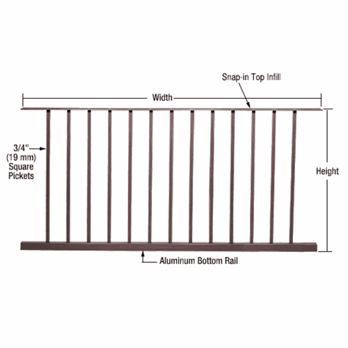 CRL P6036BRZ Matte Bronze Picket Panel 60