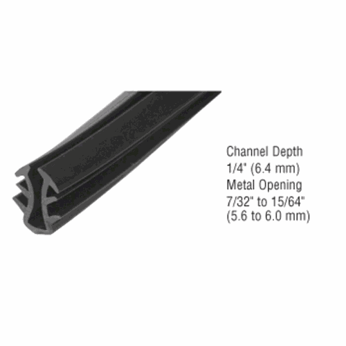 CRL 3800210 Black Universal Glazing Spline for DS Glass - 1000 ft