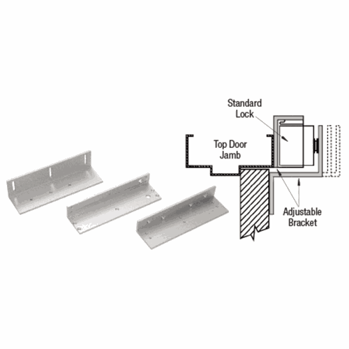 CRL SDCTJ1 SDC Anodized Aluminum Top Jamb Bracket for SDC1511 Magnetic Lock