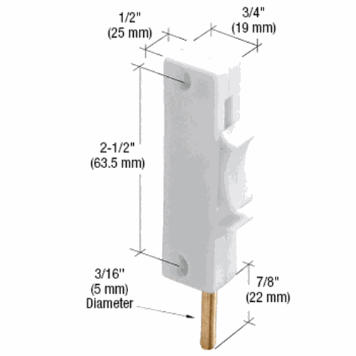 CRL S4544 White Sliding Window Lock