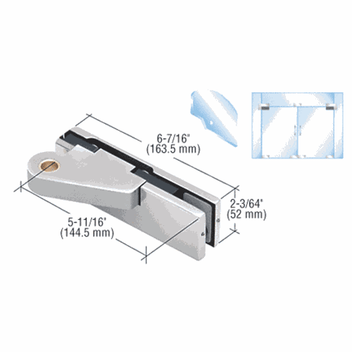 CRL 0PF20RPS Polished Stainless Right Offset Top Door Patch Fitting