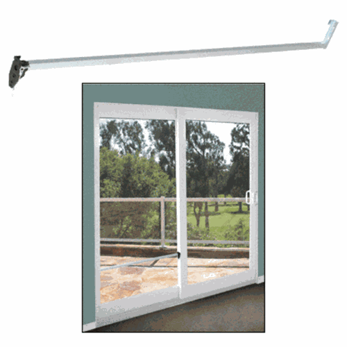 CRL S4013 Aluminum Security Bar for Sliding Glass Doors