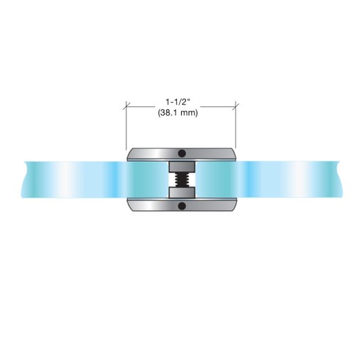 CRL MC112MBL Matte Black Aluminum Mini Mall Front Clamp