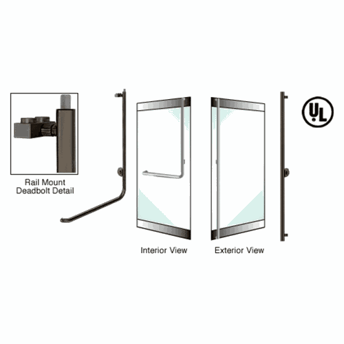 CRL DB100F3RK0RB Blumcraft Oil Rubbed Bronze Right Hand Reverse Rail Keyed Access Deadbolt Handle