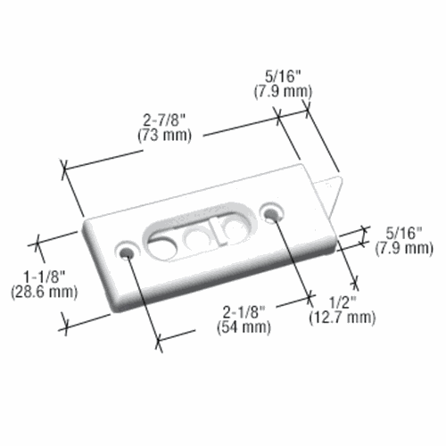 CRL F2627 White Tilt Window Latch, 2-1/8