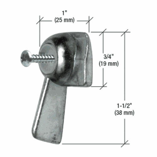 CRL R7077 Left-Hand Chrome Sliding Window Latch with Single Screw Hole