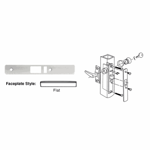 CRL DL2141A Aluminum Faceplate for DL2140 Deadlatch Locks