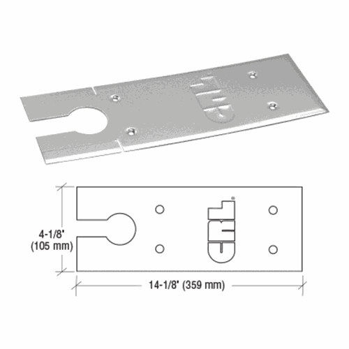 CRL 85CPBS Brushed Stainless Cover Plates for 8500 Floor-Mounted Closers