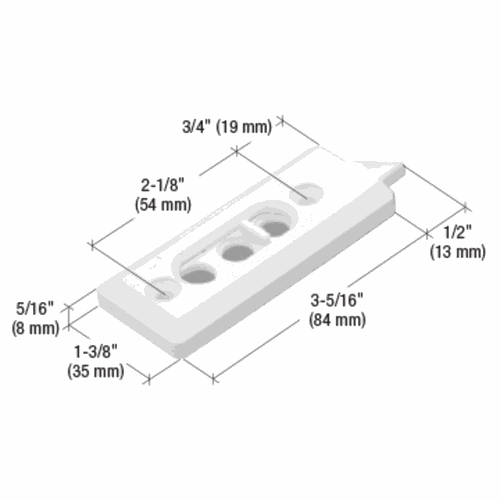 CRL F2728 White Tilt Window Latch, 2-1/8