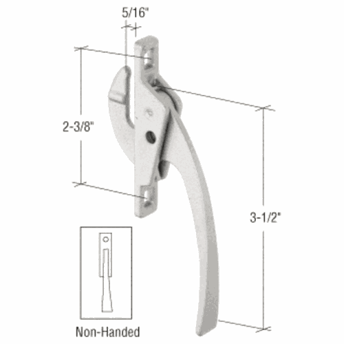 CRL H3539 Aluminum Casement Window Locking Handle, 2-3/8