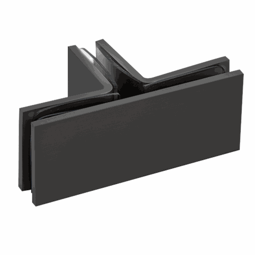 CRL SGC90TMBL Matte Black Square 90 Glass-to-Glass T-Junction Clamp