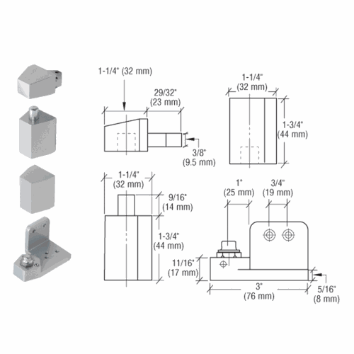 CRL 0P25RHA Jackson Aluminum Right Hand 3/4