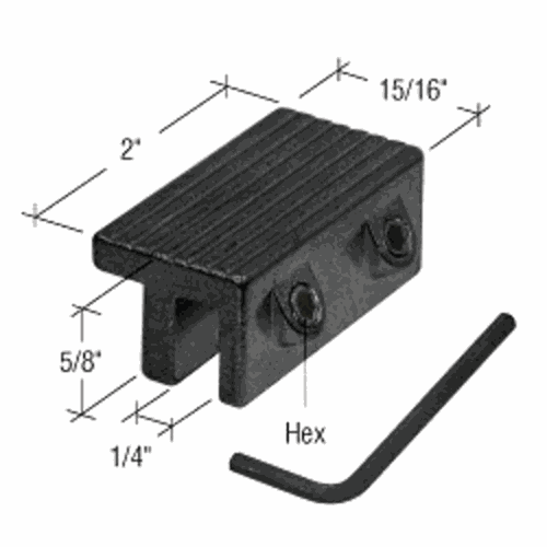CRL S4035 Black Tamper-Resistant Window Lock with Dual Hex Screws