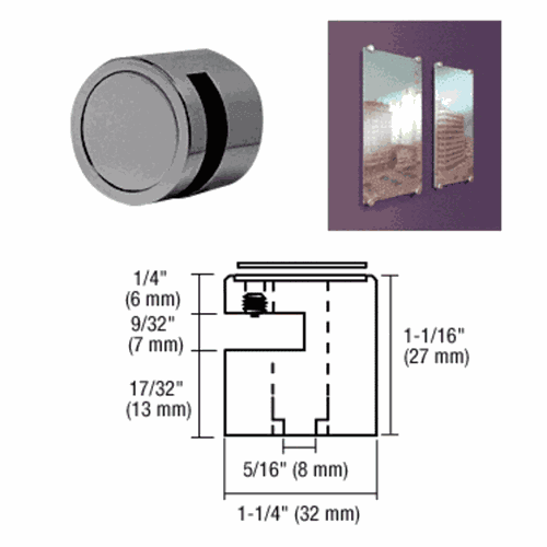 CRL EG14GM Gun Metal Edge Grip for 1/4