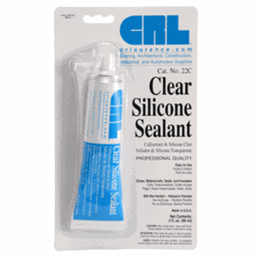 CRL 22C Clear Silicone Sealant, 3 oz Squeeze Tube