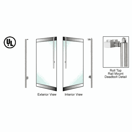 CRL DBR170JS4R1BS Blumcraft Brushed Stainless Left Hand Reverse Roll Top Rail Deadbolt Handle