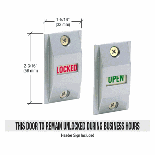 CRL DL2187A Aluminum Lock Indicator - Opened/Locked Instruction