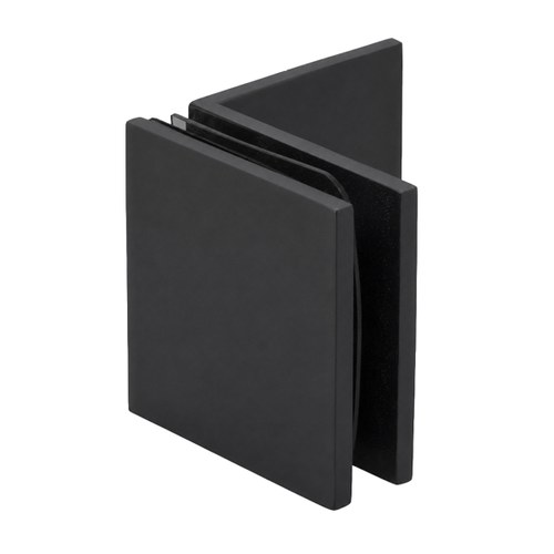 CRL SGC039MBL Matte Black Fixed Panel Square Clamp with Large Leg