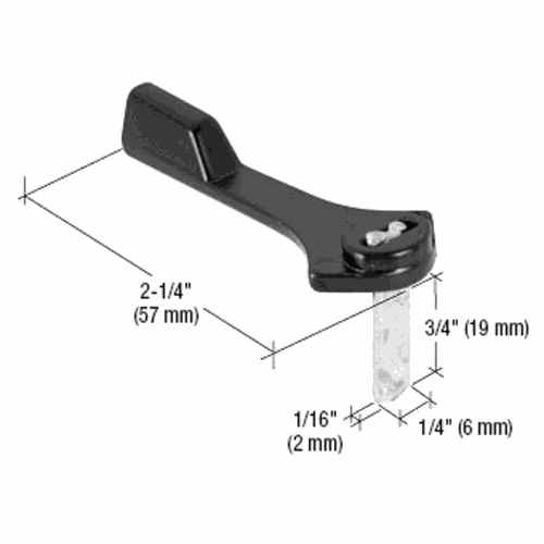 CRL E2161 Black Diecast Latch Lever for C1131 Handle