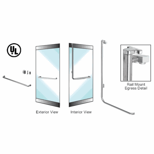 CRL 5E100A4RKBS Blumcraft Brushed Stainless Left Hand Keyed Egress Handle for 5/8