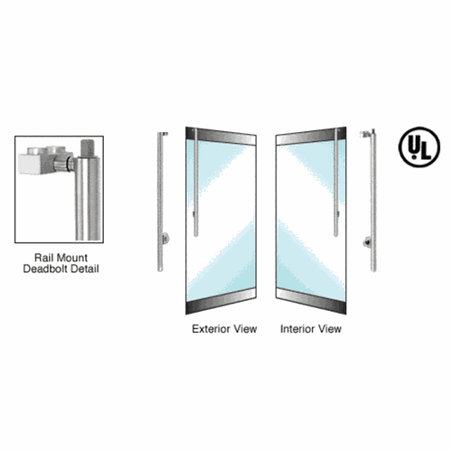 CRL DB170JS5R1BS Blumcraft Brushed Stainless Right Hand Swing Rail Mount Deadbolt Handle