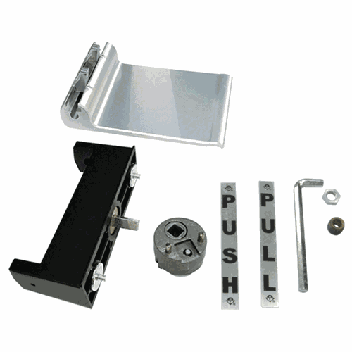 CRL DH16111R Adams Rite Clear Anodized Push-Pull Paddle Handle - Right Push