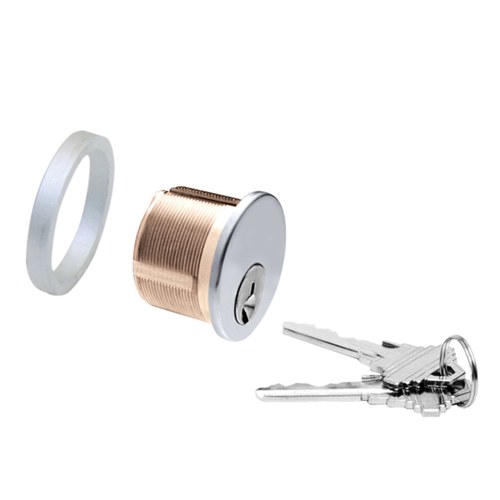 CRL DRA50SA Satin Anodized Keyed Cylinder with Deadlatch for Center Lock