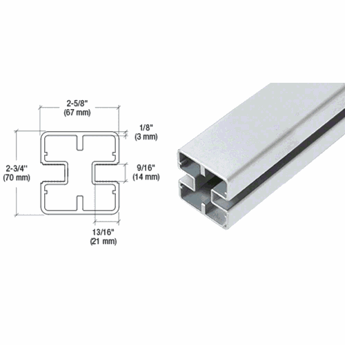 CRL HD156S Silver Heavy-Duty Windscreen Post - 156