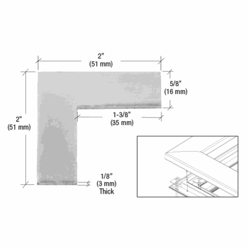 CRL 90CB 90 Aluminum Rail Corner Bracket