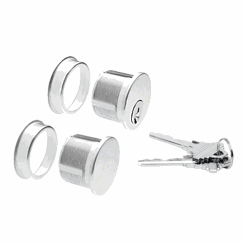 CRL DRA1030SA Satin Anodized Keyed Cylinder Dummy Combo