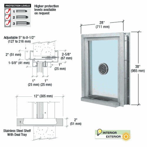 CRL C0EW2436A Satin Anodized 28