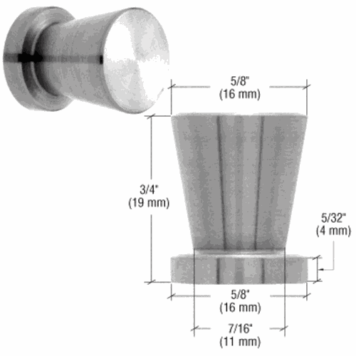 CRL UV6256 Brushed Stainless Steel UV Bond Door Knob