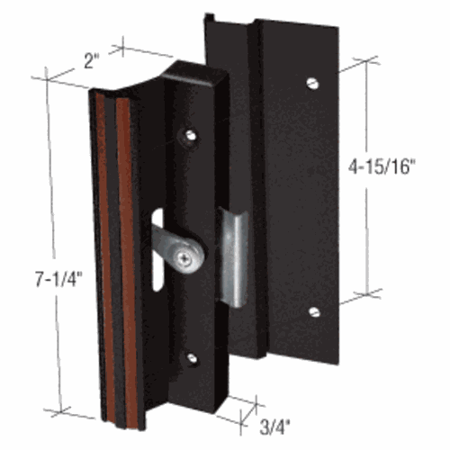 CRL C1006 Black Clamp Surface Mount Handle, 4-15/16