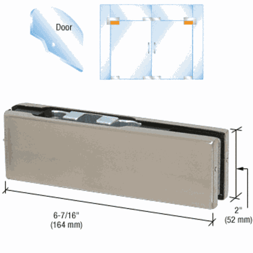 CRL PH21CBS Brushed Stainless Adjustable European Top Door Patch Fitting