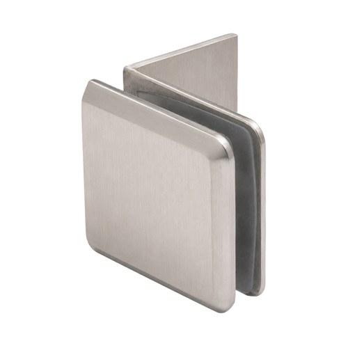CRL BGC039BN Brushed Nickel Beveled Fixed Panel Clamp with Large Leg