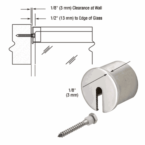 CRL GRRF20SECPS 316 Stainless Steel End Cap for 1-7/8